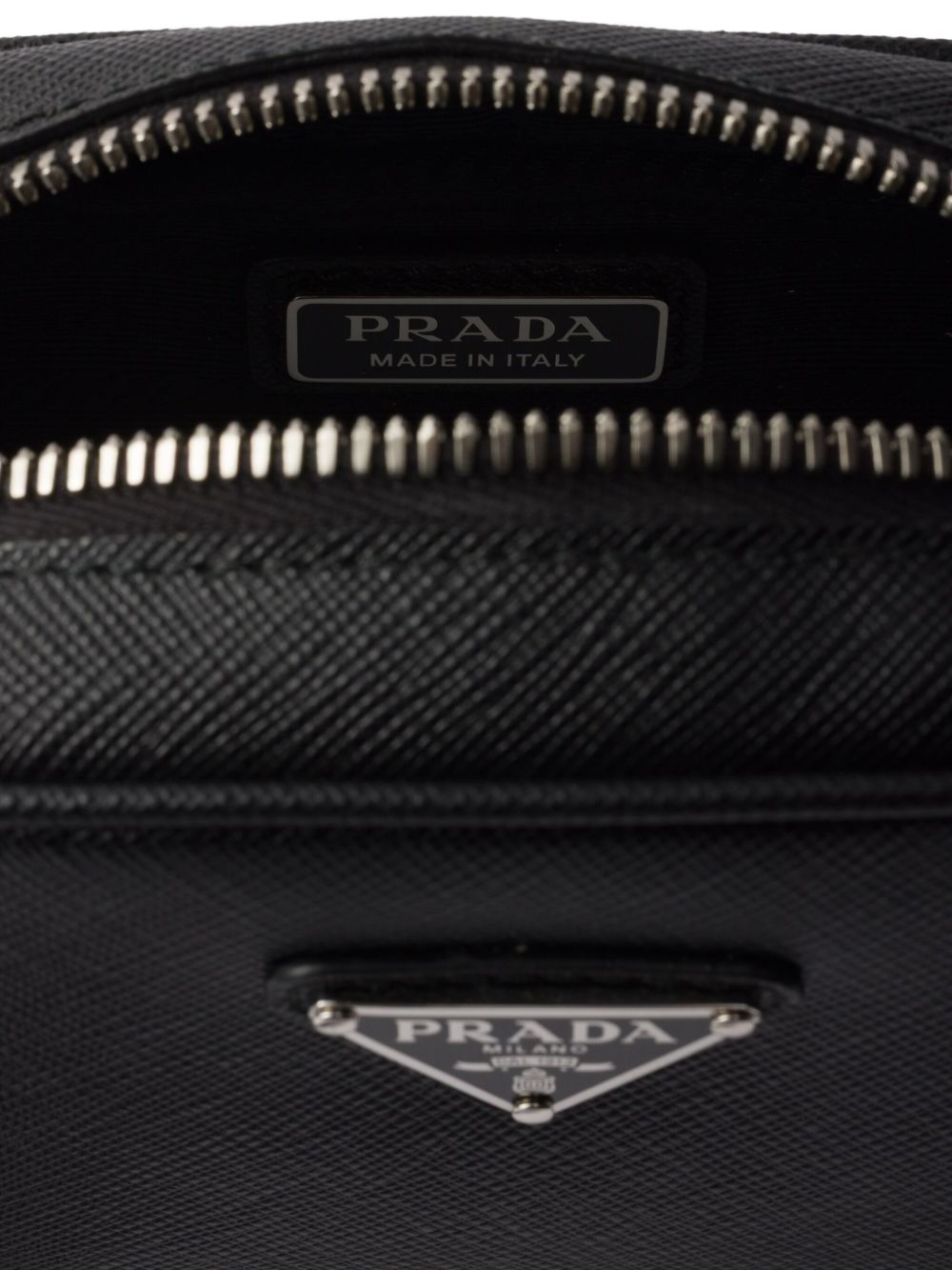 Saffiano-Pouch in Schwarz