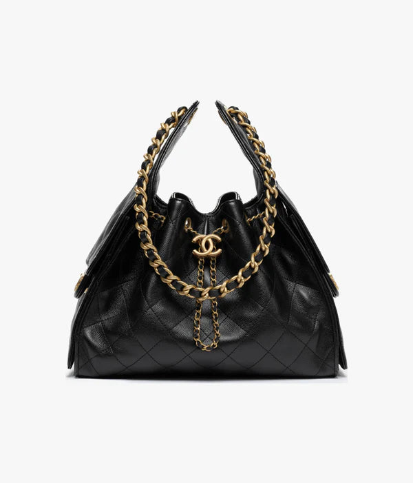 CHANEL 25 Kleine Tasche Schwarz