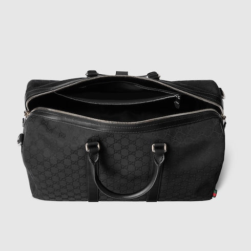 GG Fabric Travel Bag Black Medium Size