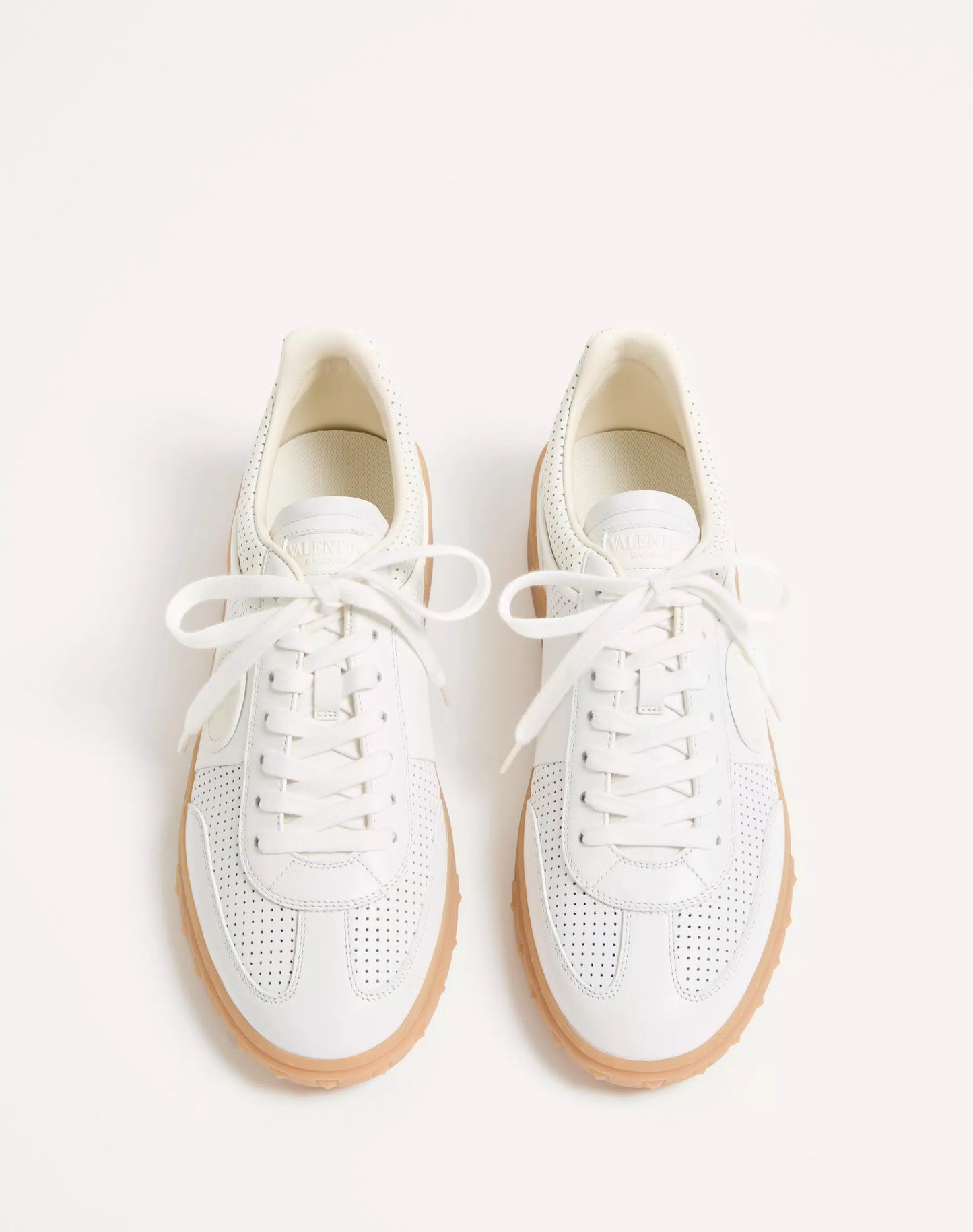 Low-Top Sneaker Upvillage aus perforiertem Nappa Weiß