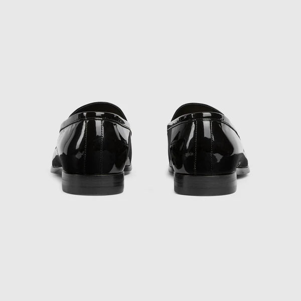 Herren-Mokassin mit Spange aus schwarzem Leder