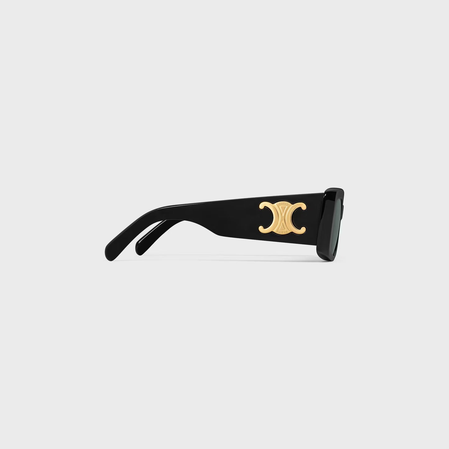Triomphe XL 01 Sonnenbrille aus schwarzem Acetat für Damen