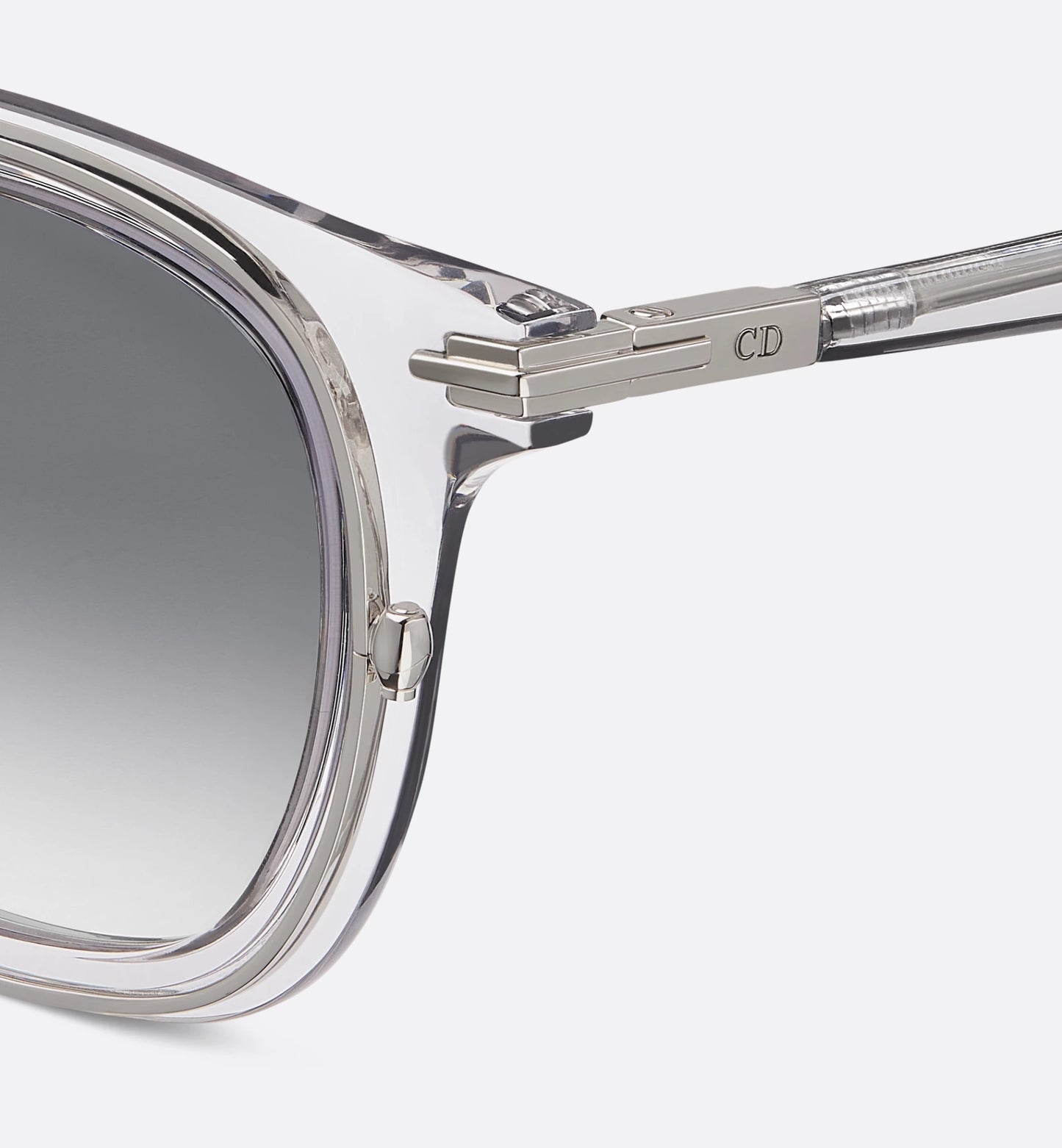BlackSuit S14I Sunglasses Transparent Grey Square Bio-Acetate Men's