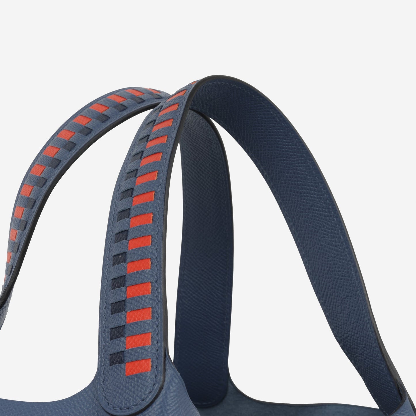 Picotin 22 Ledergeflecht – Tintenblau/Schwarz/Ziegel Epsom