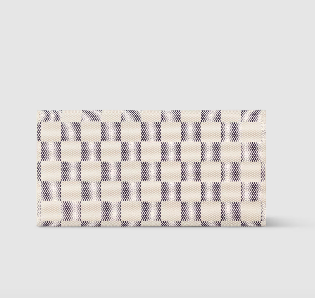 Emilie Damier Azur-Canvas wallet