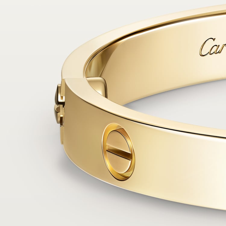 LOVE Armband klassisches Modell mit 4 Diamanten Gold