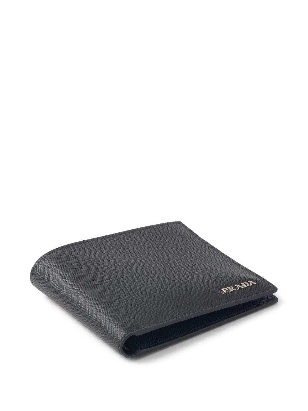 Reversible textured wallet in black