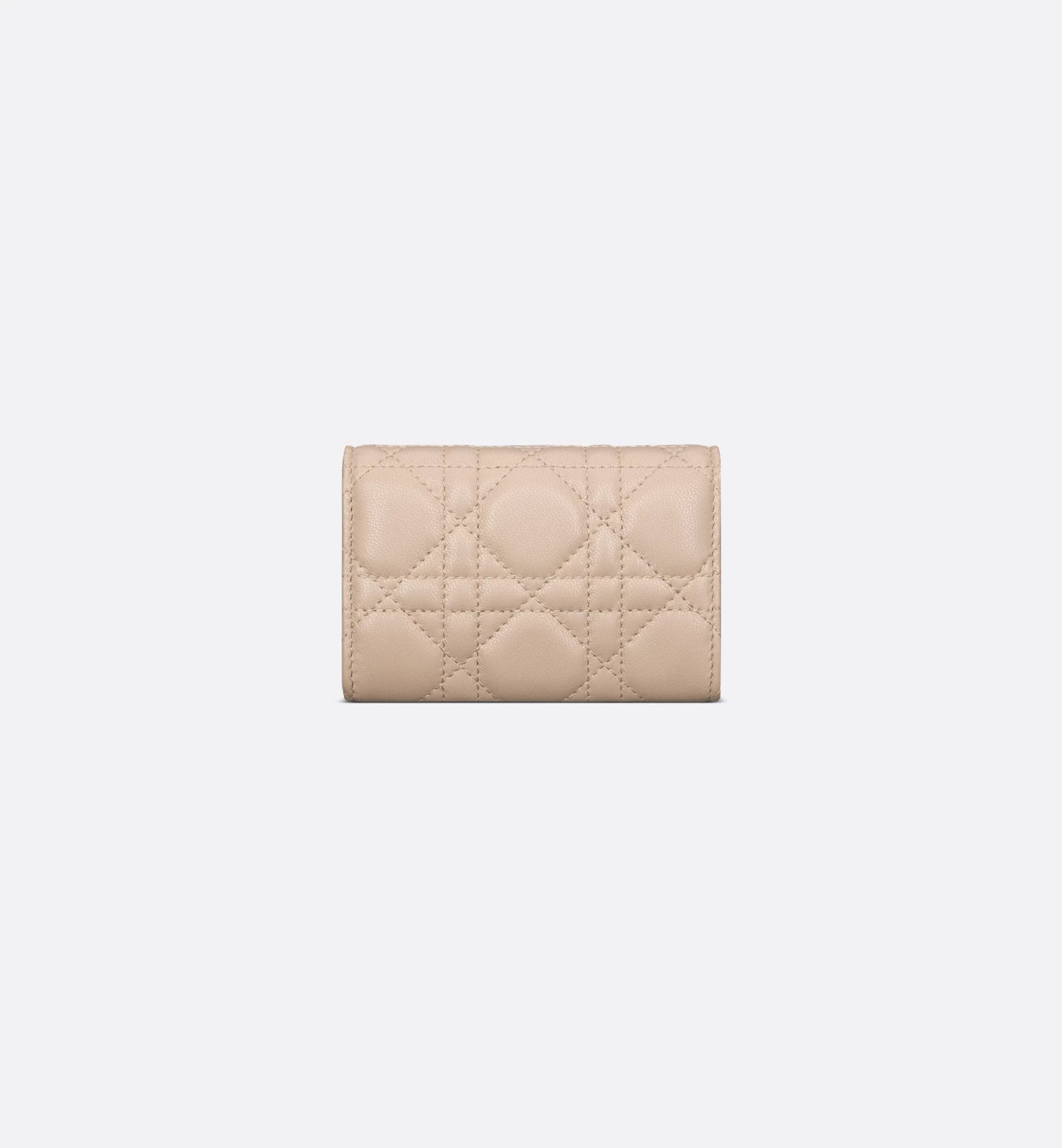 Glycine wallet lamb leather cannage powder beige