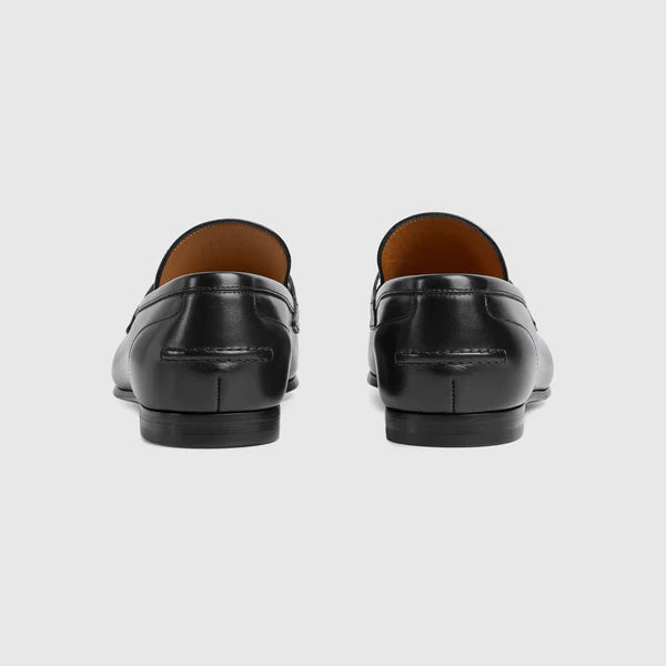 Men's GG Jordaan moccasin in black with silver buckle