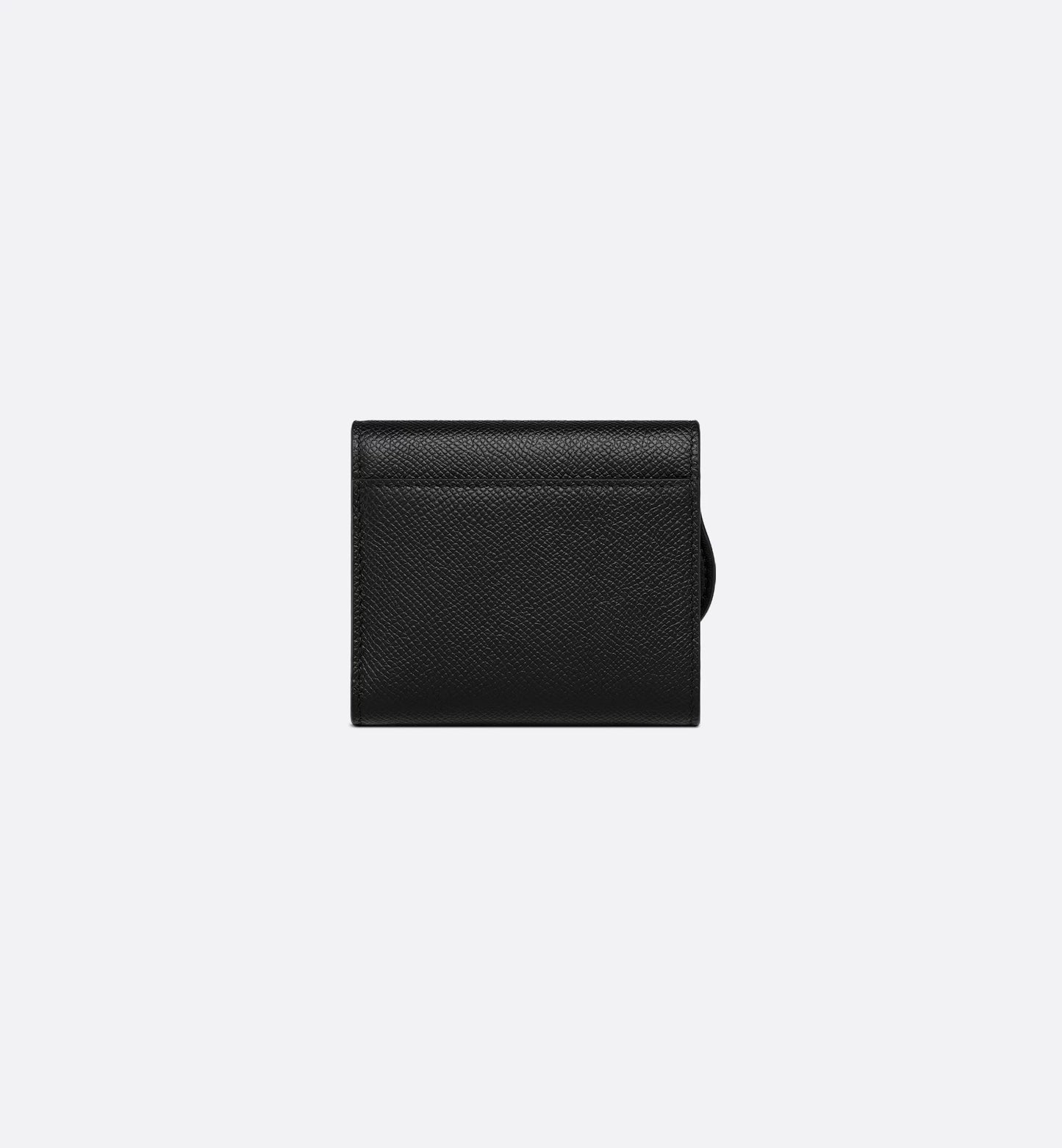 Saddle Lotus Wallet, Grained Calfskin, Black