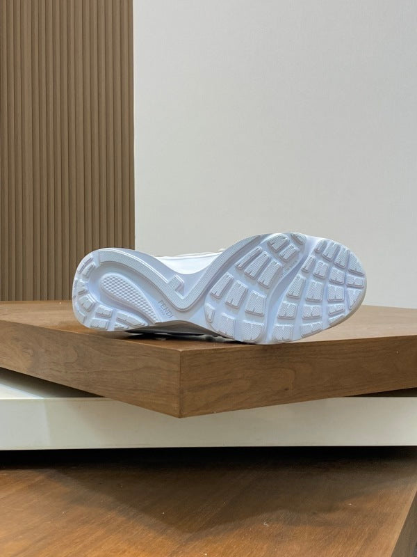 Tag Laufschuhe aus technischem Mesh Hellblau/Gelb