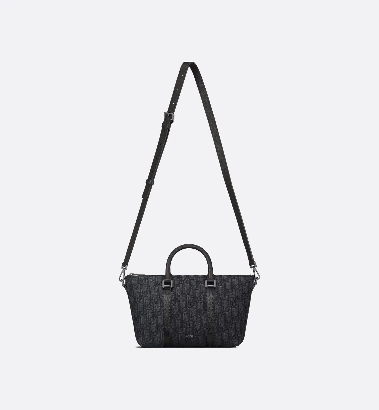 Weekender 25 Black Oblique Jacquard and grained calfskin