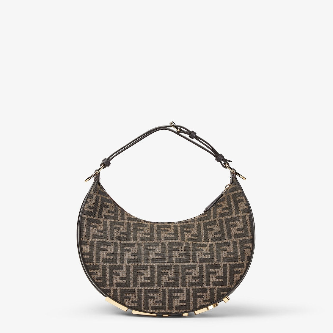 Fendigraphy Small Tasche aus FF-Jacquardgewebe Braun