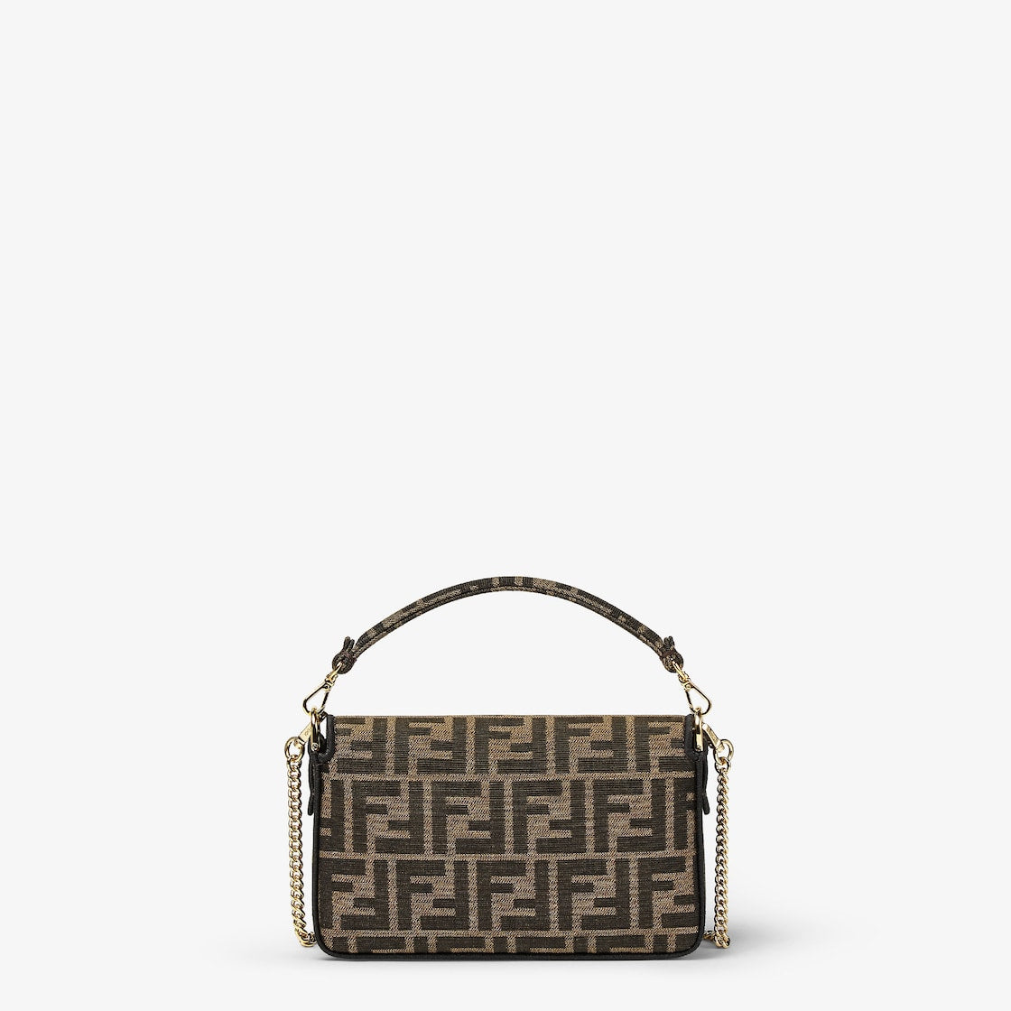 Baguette Mini in brown FF jacquard fabric