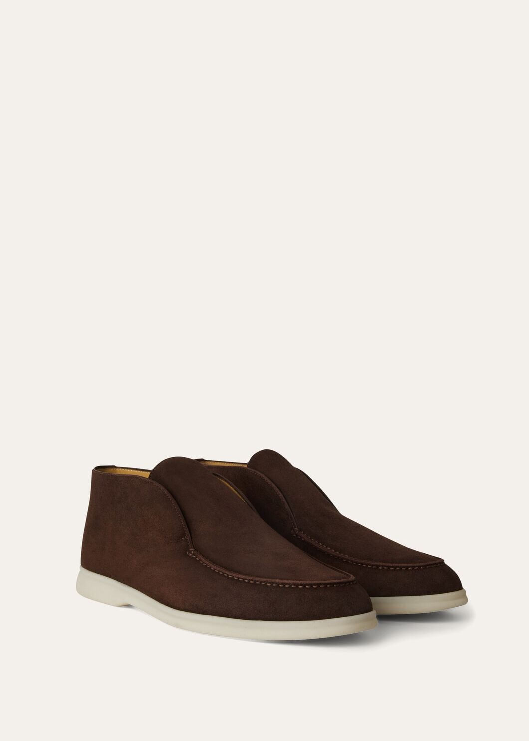 Open Walk ankle boots in chocolate brown suede