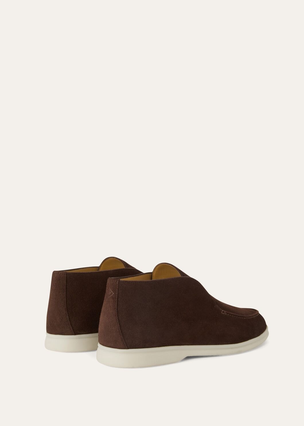 Open Walk ankle boots in chocolate brown suede