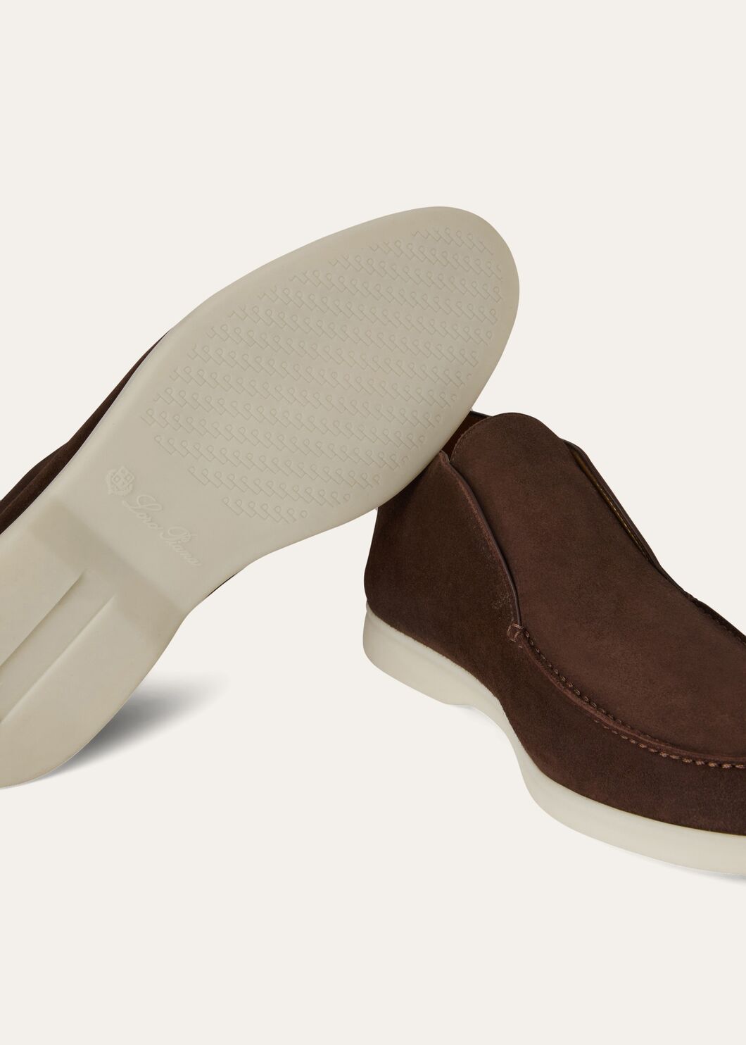 Open Walk ankle boots in chocolate brown suede
