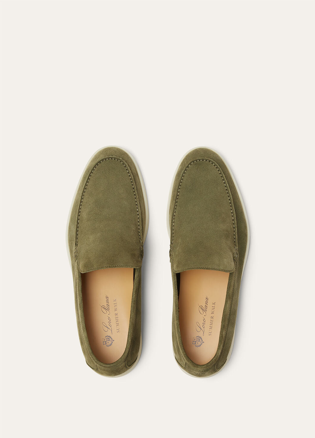 Summer Walk moccasins in Murano green suede for men