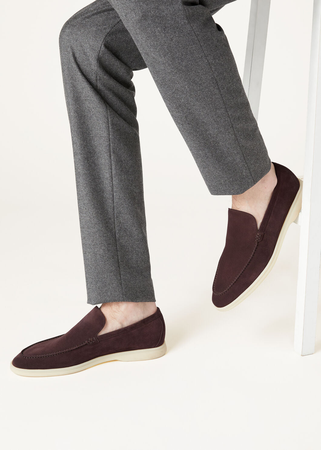 Mocassini in pelle scamosciata Amarone Summer Walk da uomo