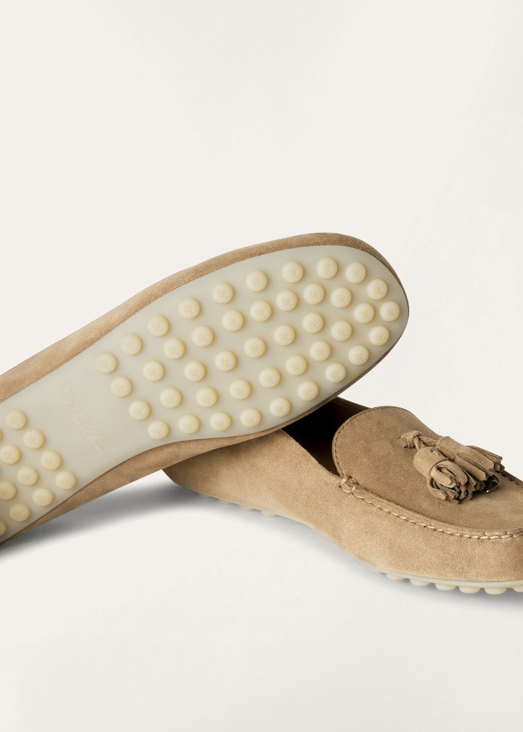 Moccasins Dot Sole Walk in beige suede women