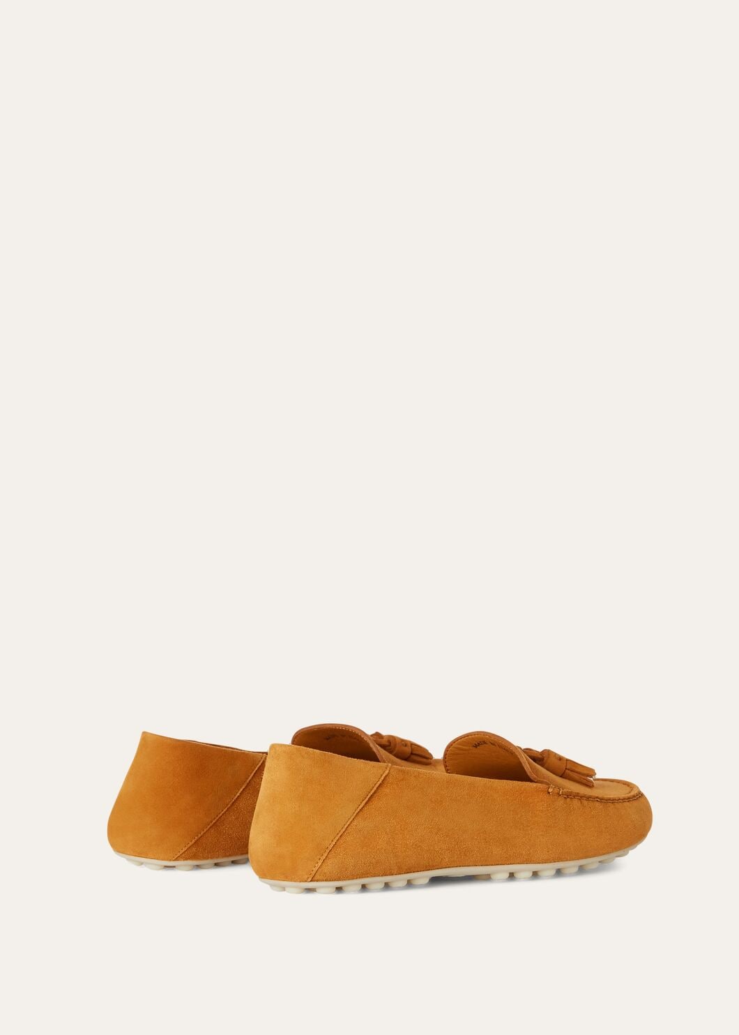 Mokassins Dot Sole Walk aus orangem Wildleder Damen