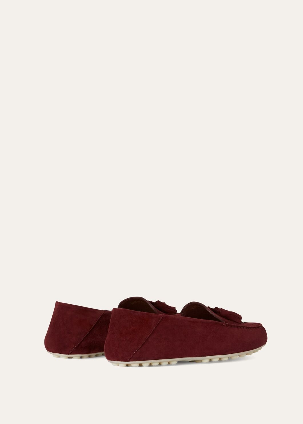 Dot Sole Walk moccasins in burgundy suede for women