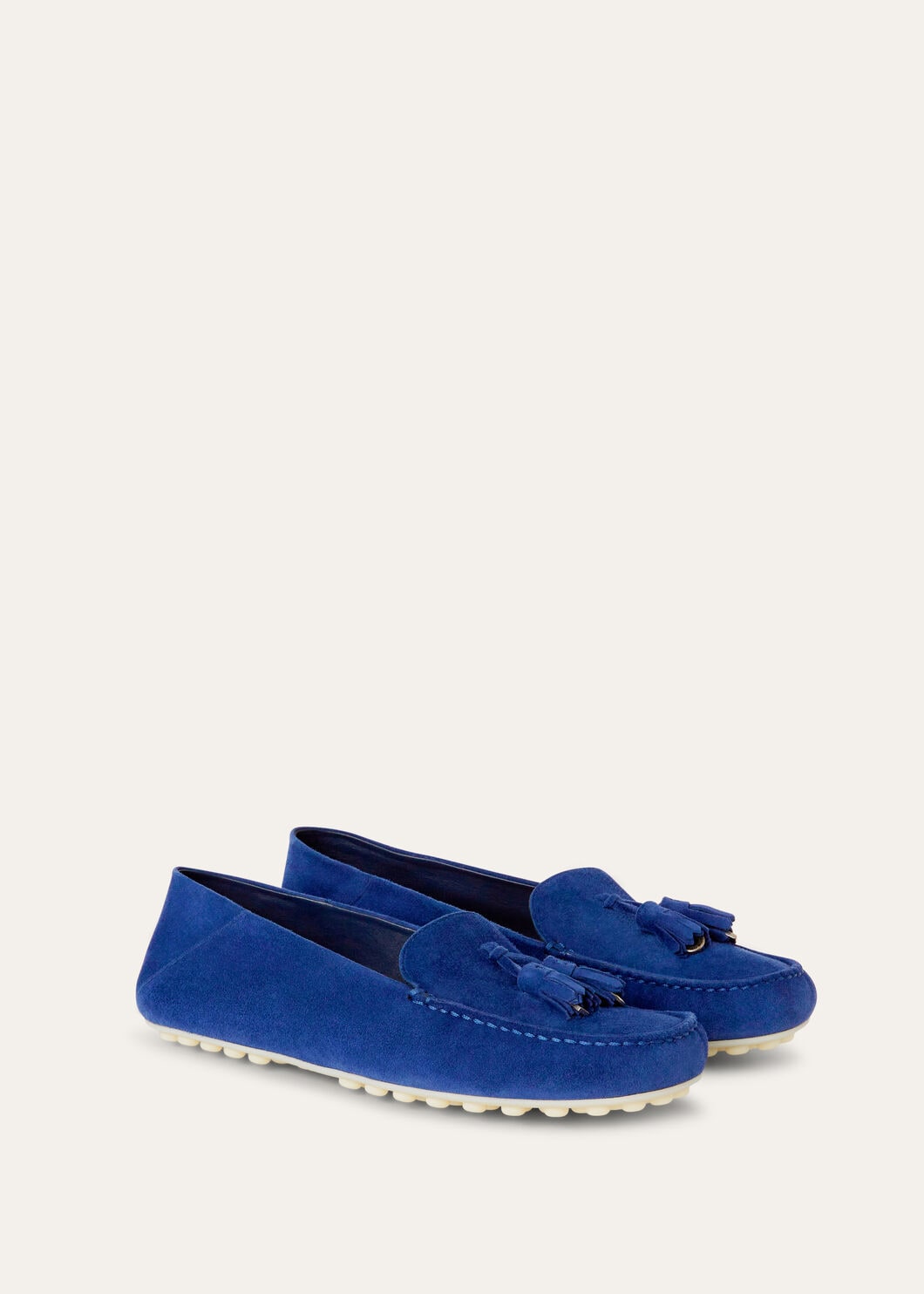 Moccasins Dot Sole Walk in blue suede women