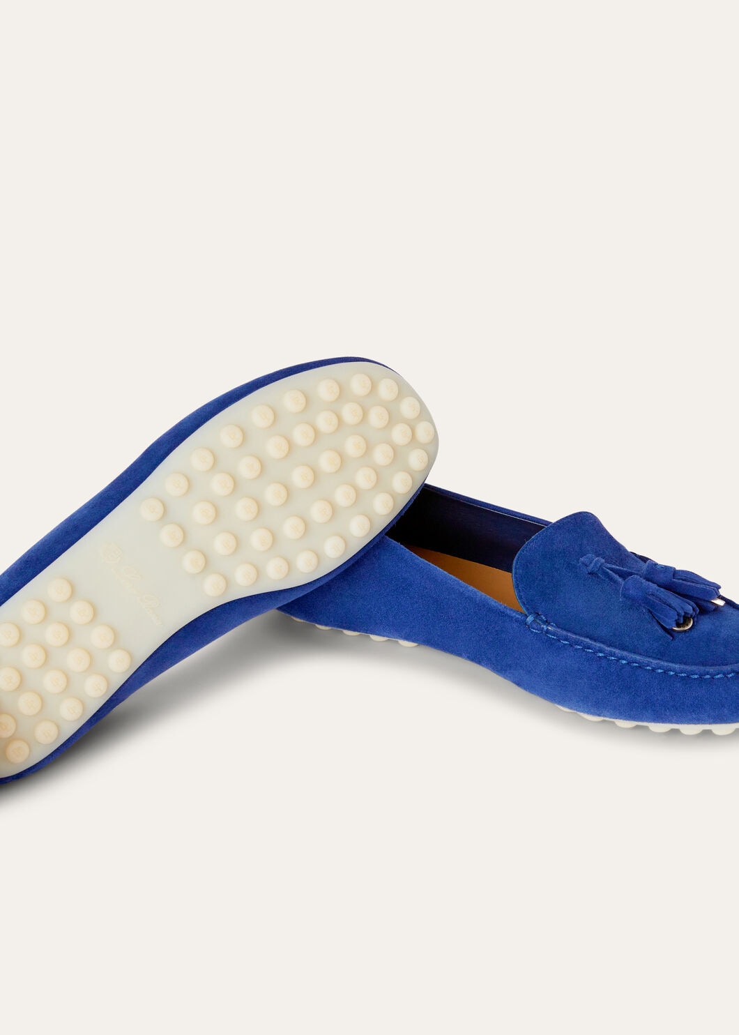 Moccasins Dot Sole Walk in blue suede women