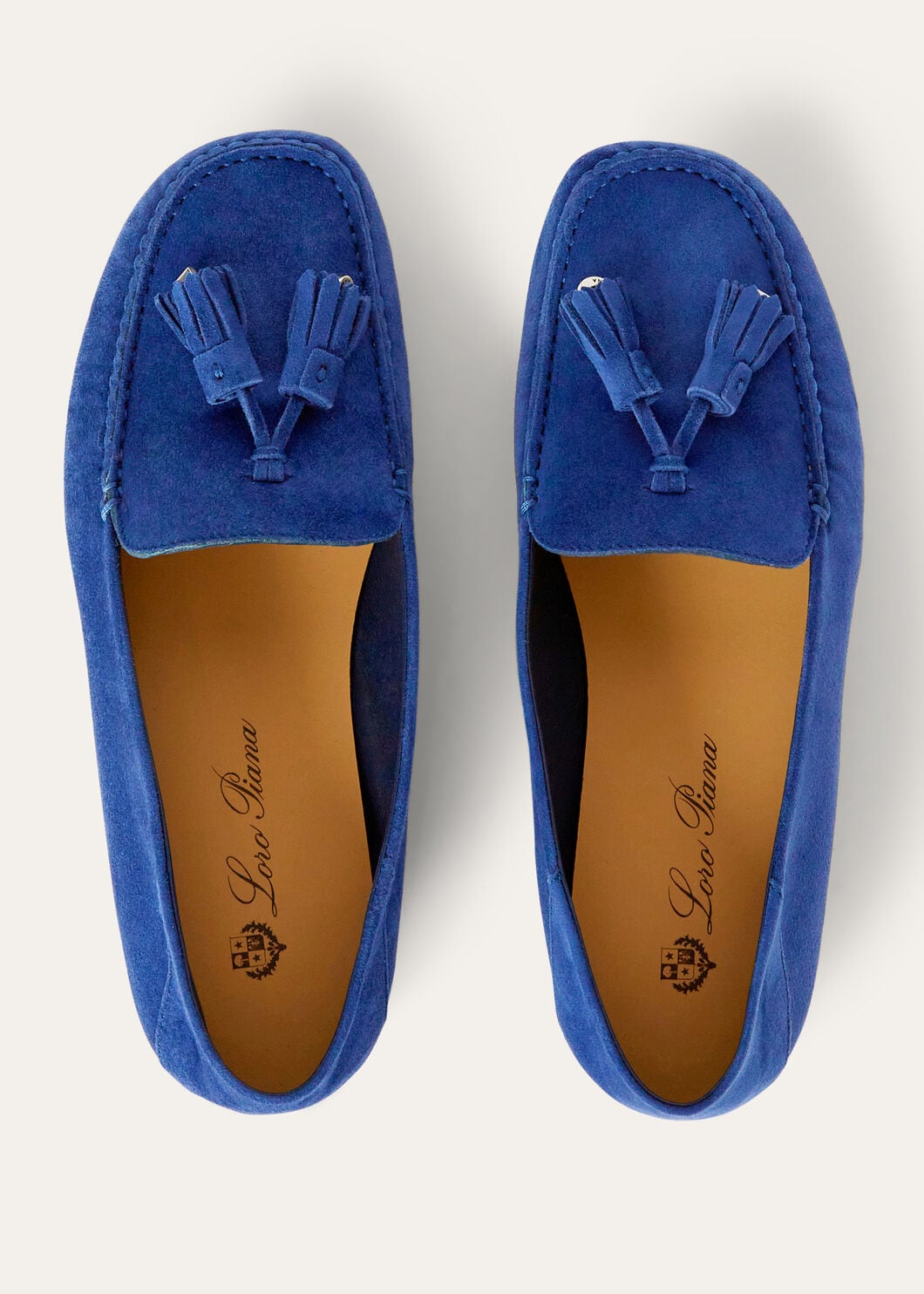 Moccasins Dot Sole Walk in blue suede women