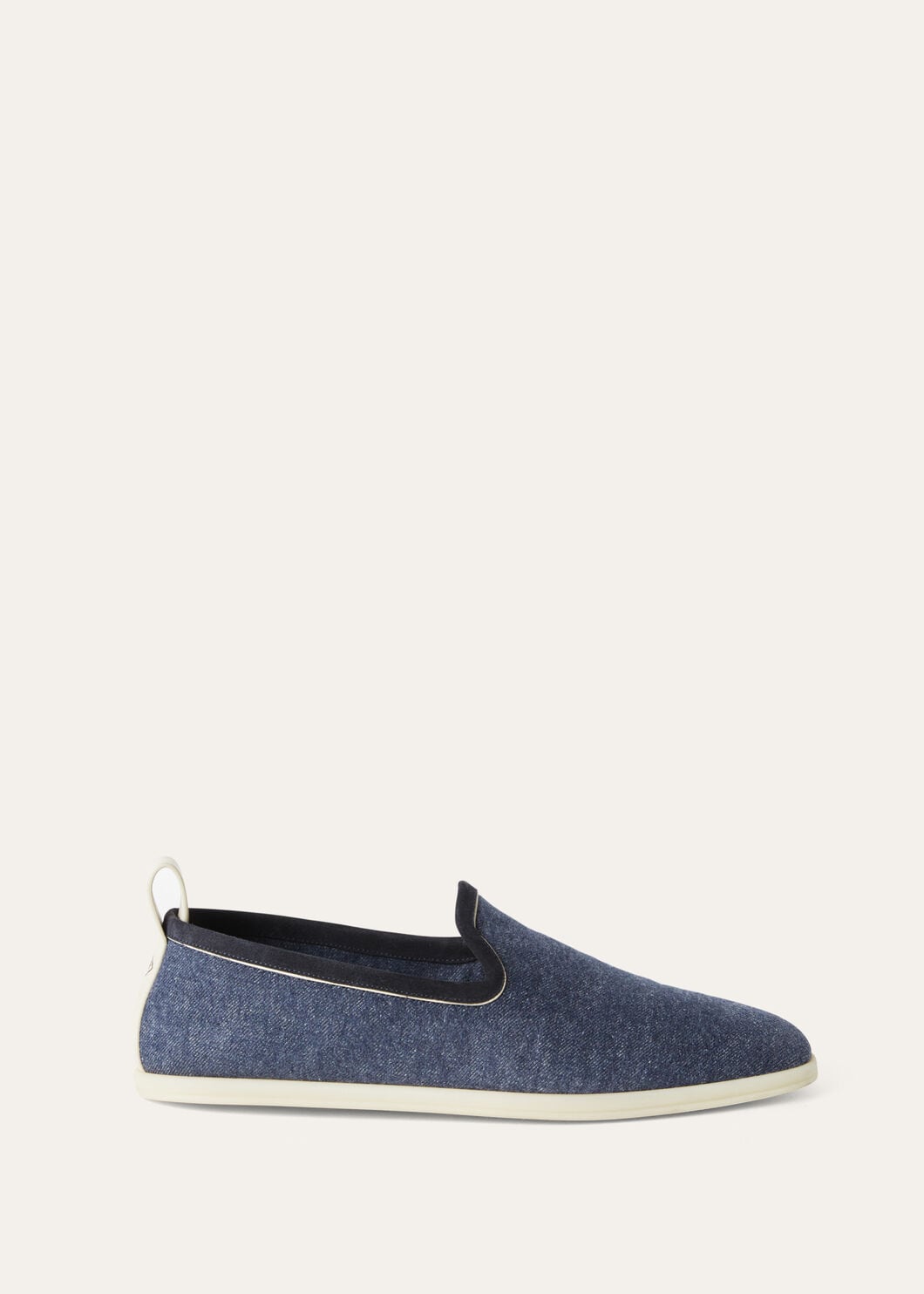 Venice Walk moccasins in blue cotton fabric for men