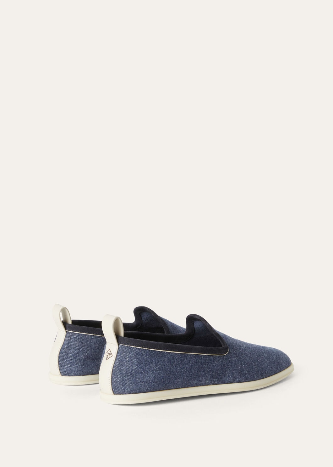 Venice Walk moccasins in blue cotton fabric for men