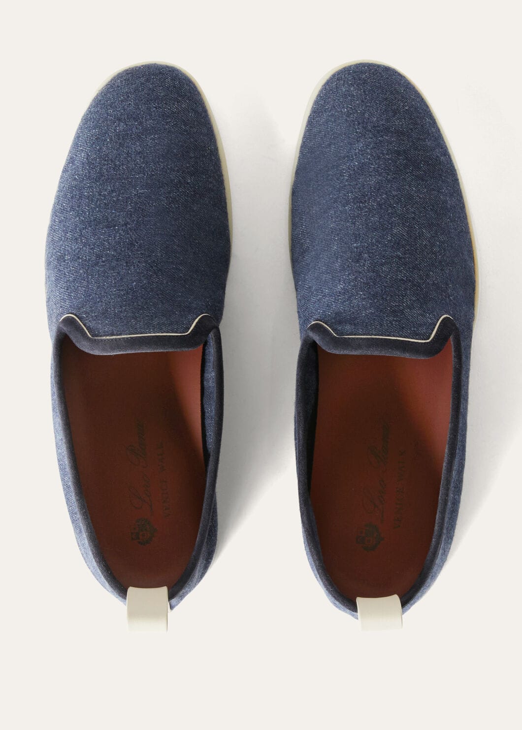 Venice Walk moccasins in blue cotton fabric for men