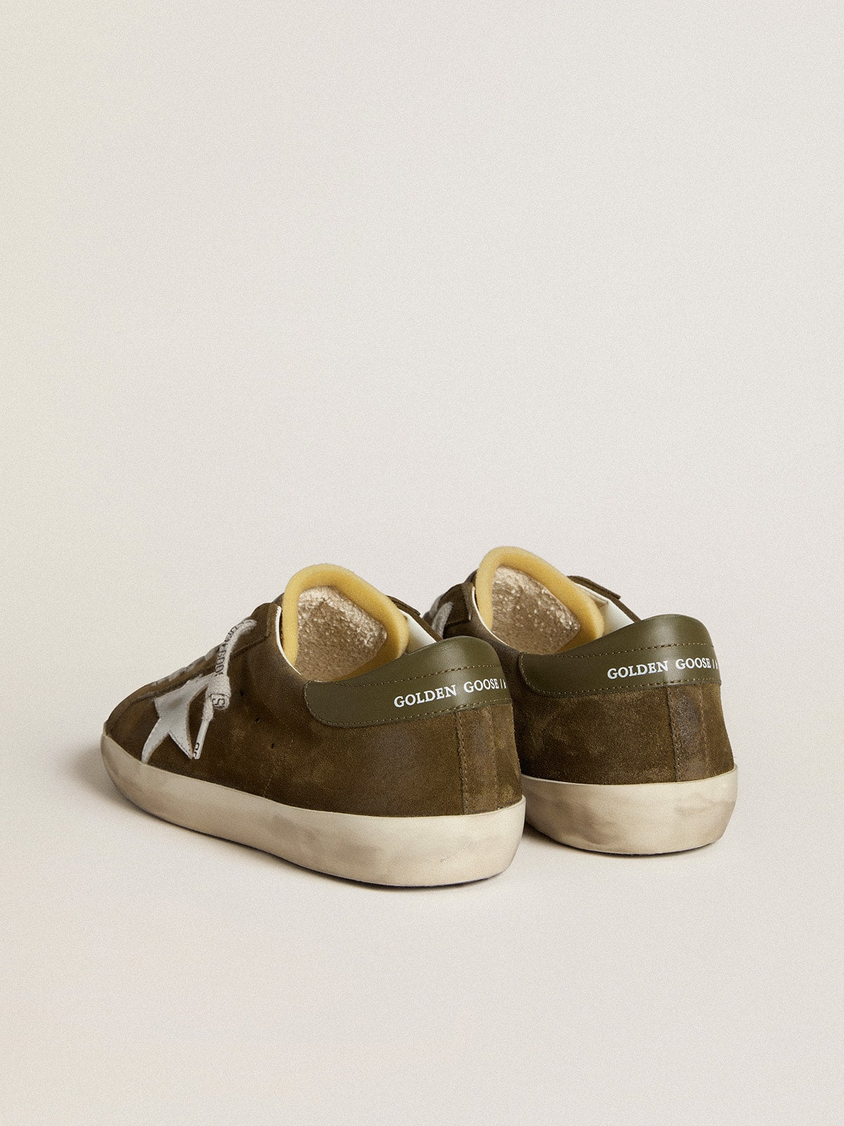 Super-Star LTD in suede with coated leather star and leather heel