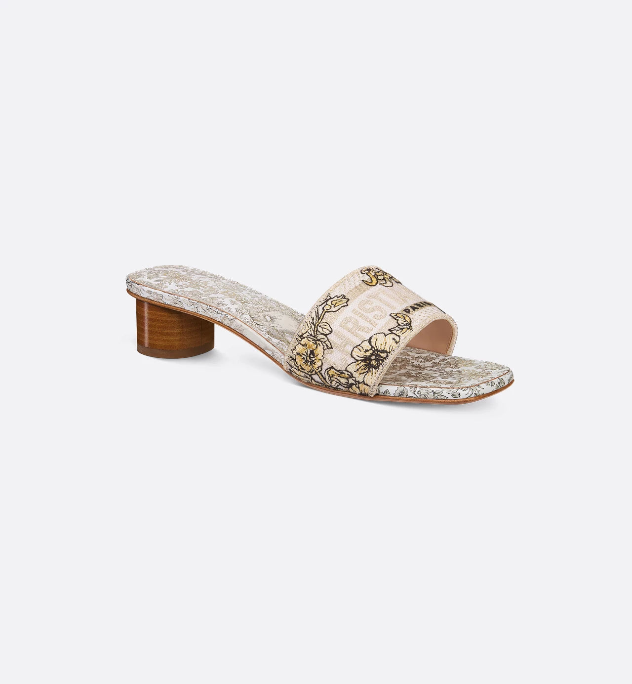 Dway heeled sandal with millefiori pattern gold