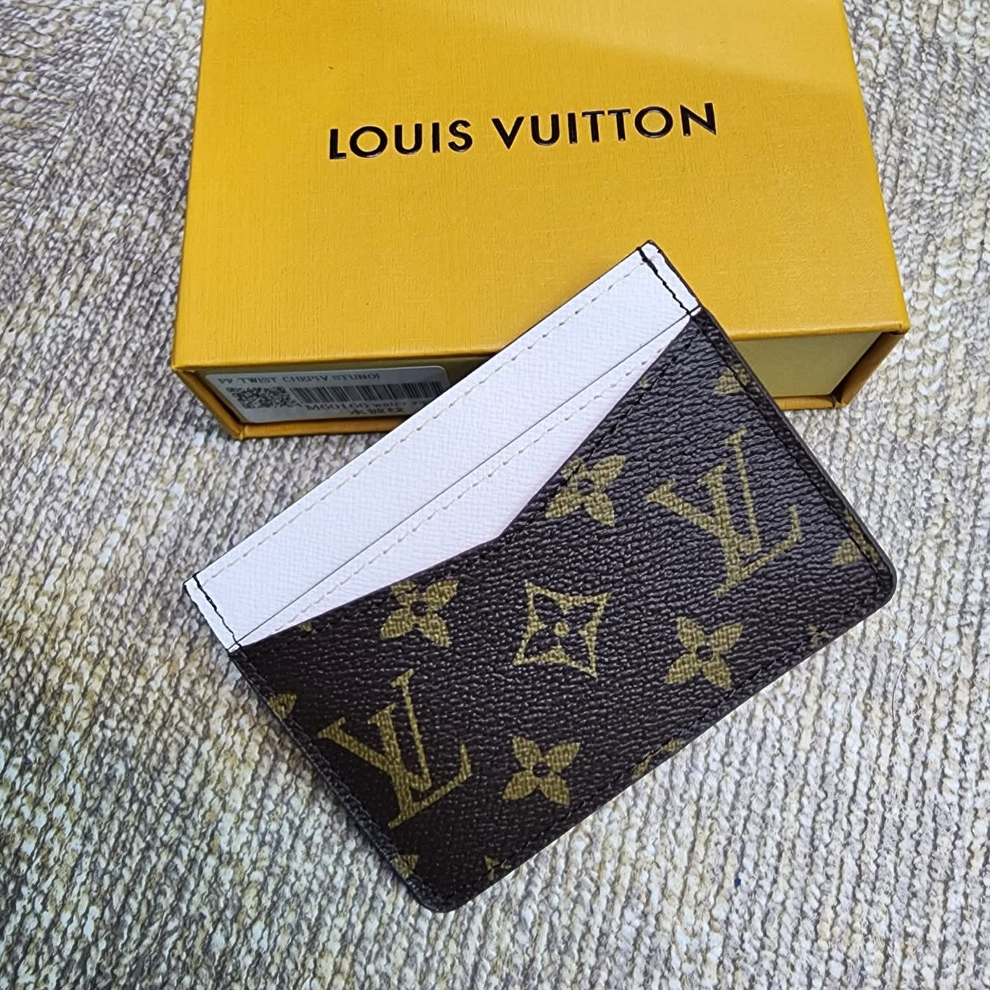 Kreditkartenetui Triple Monogram Weiß