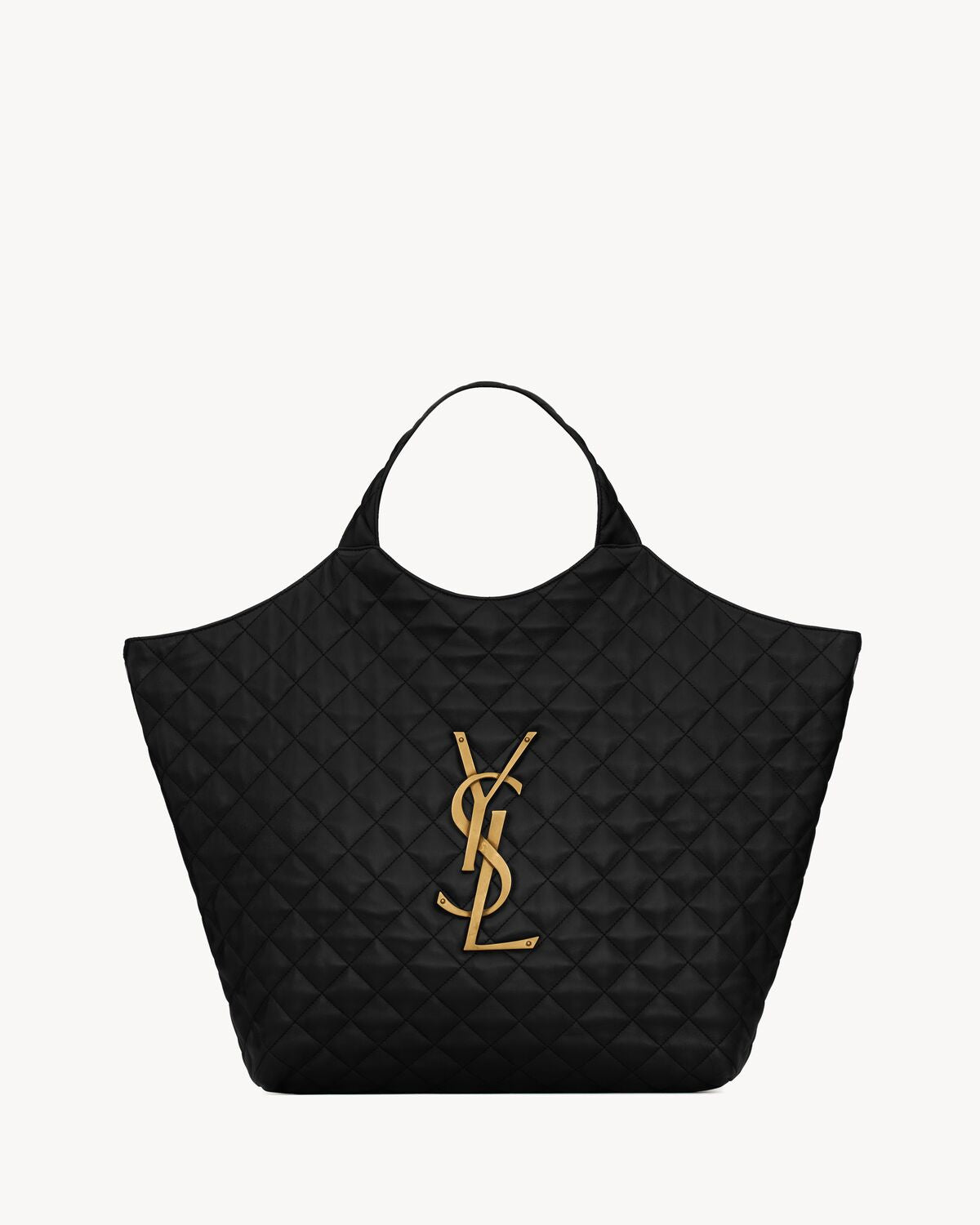 Maxi Shopping Bag Icare aus Nappaleder in Schwarz
