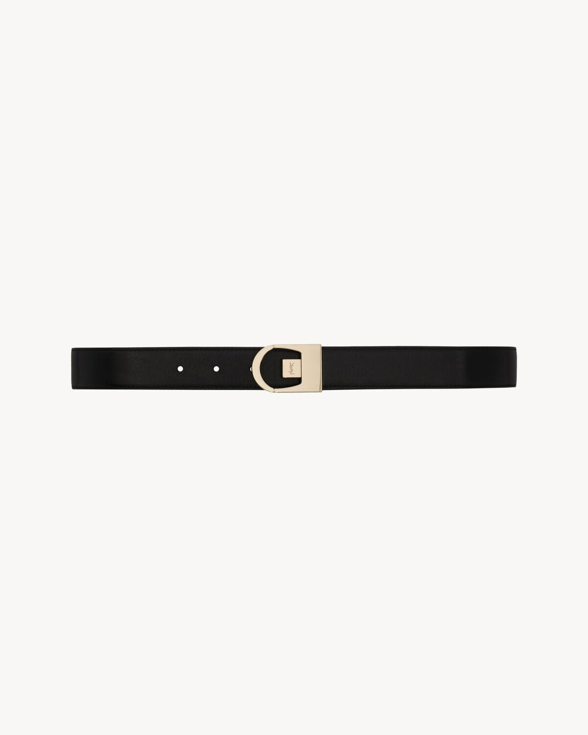 Reversible belt made of smooth leather in black/wine red