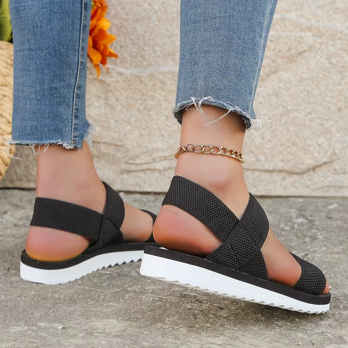 Dioract Sandalen Schwarz