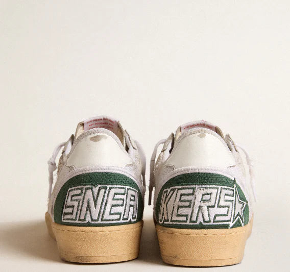 Craquelé-Leder und Mesh mit Raulederstern