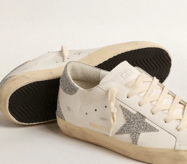 Super-Star with silver Swarovski crystals on the star and heel