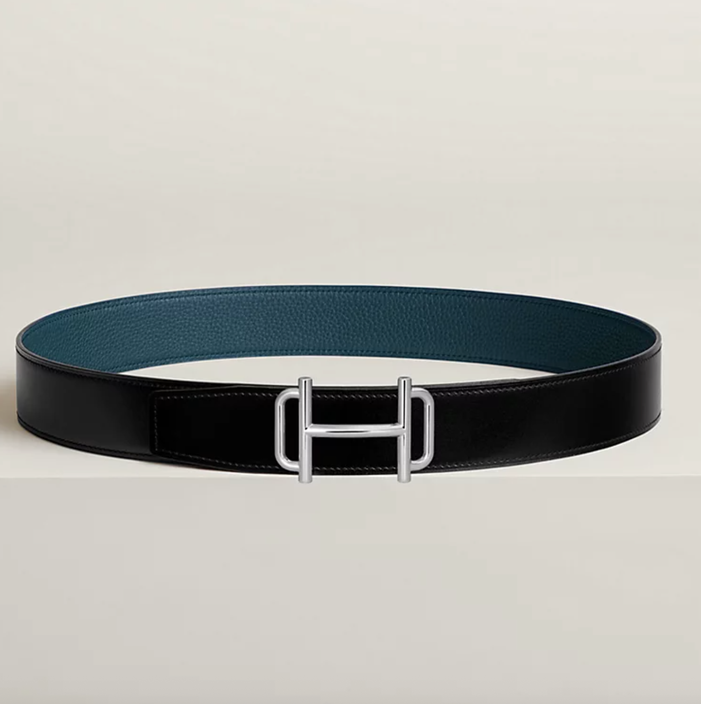 Gürtelschließe Royal & Wendbarer Gürtelriemen 38 mm Schwarz/Preußischblau Herren