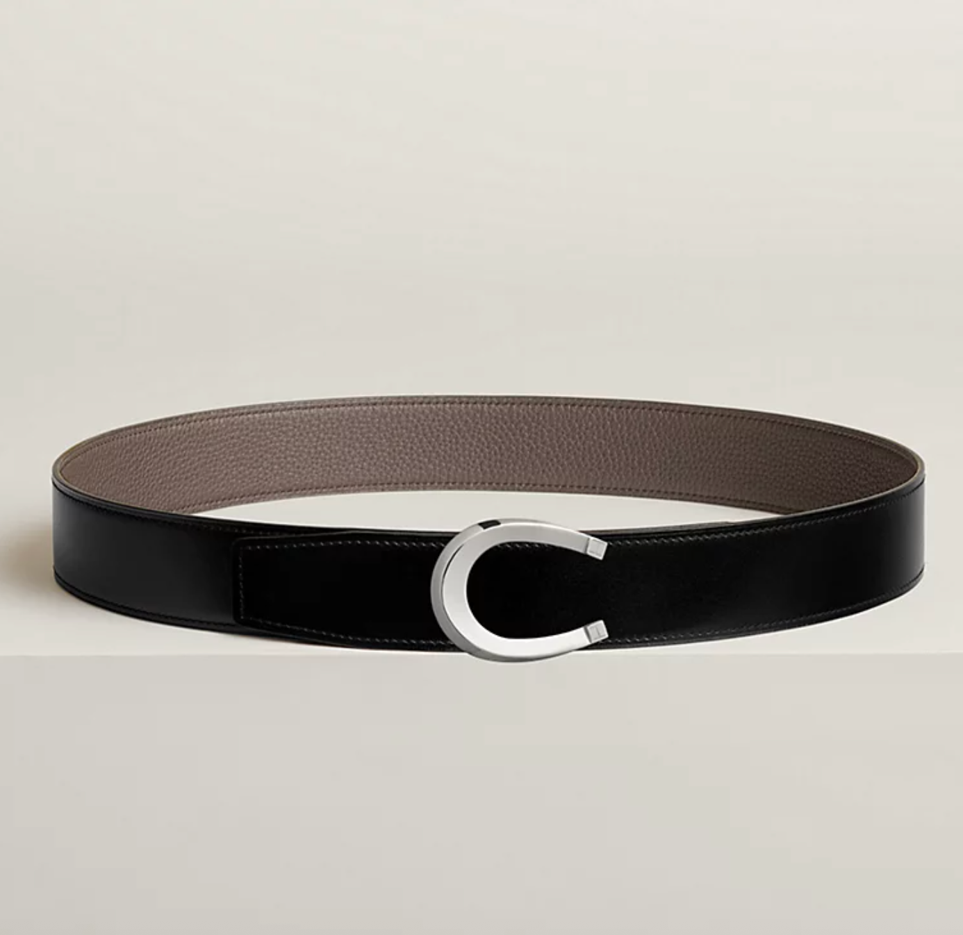 Gürtelschließe Luck & Wendbarer Gürtelriemen 38 mm Schwarz/Zinn Herren