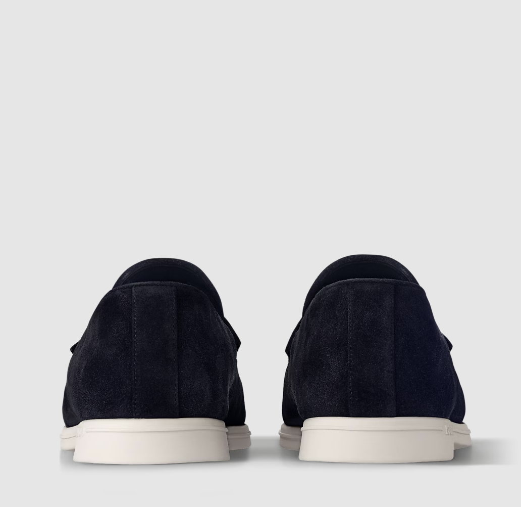 Estate Loafer aus Wildleder Marineblau