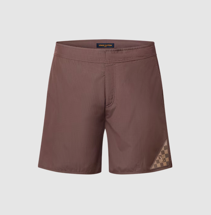 Badehose mit ikonischem Muster Braun