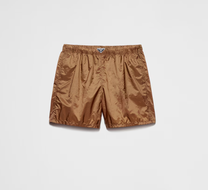 Badehose aus Re-Nylon Zimtbraun