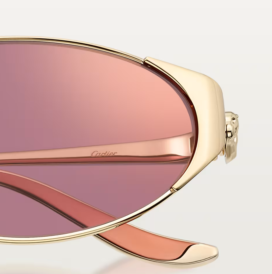 Ovale Panthère de CT Sonnenbrille mit violett verlaufenden Gläsern