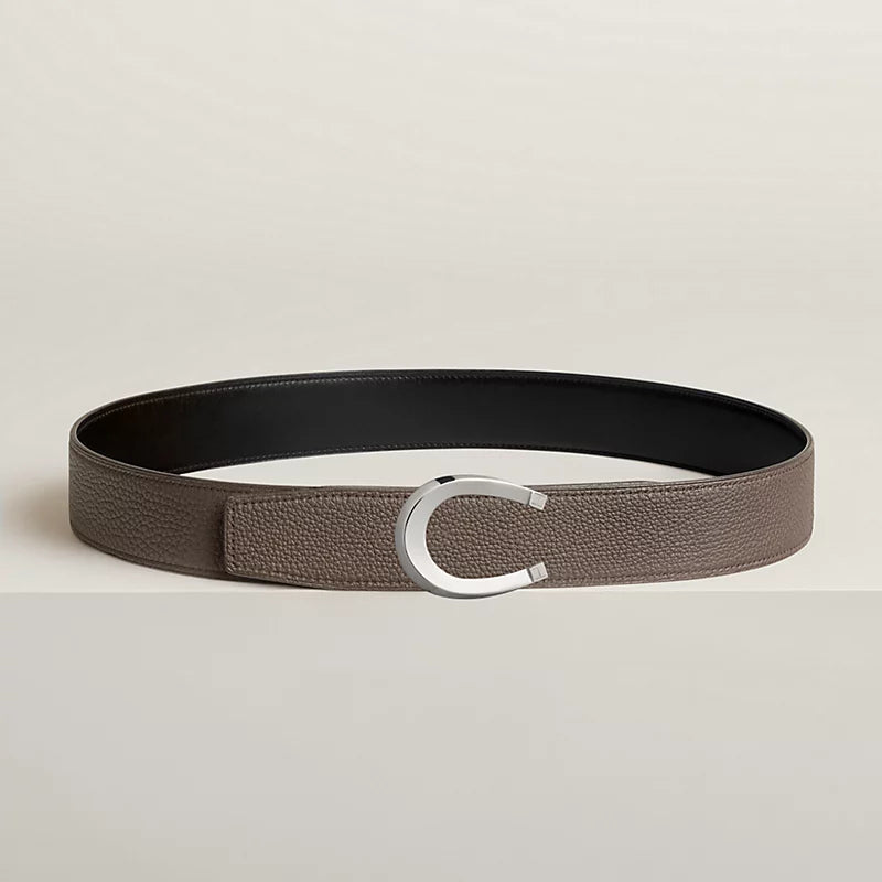 Gürtelschließe Luck & Wendbarer Gürtelriemen 38 mm Schwarz/Zinn Herren