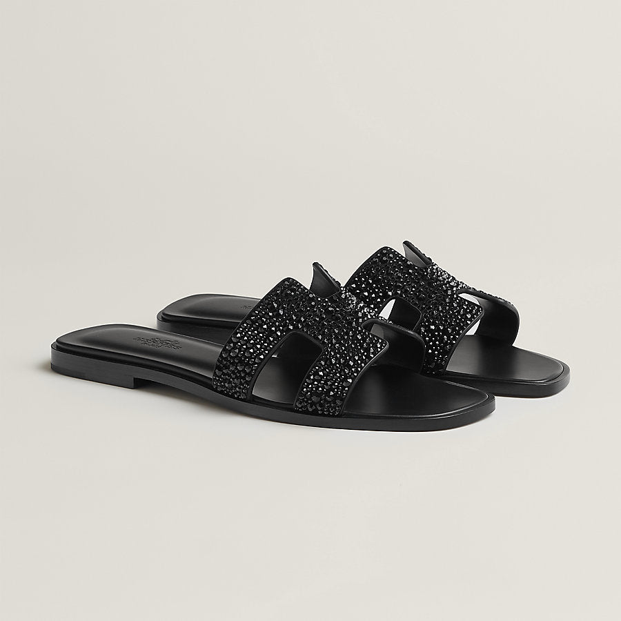 Oran Sandals Black Glitter