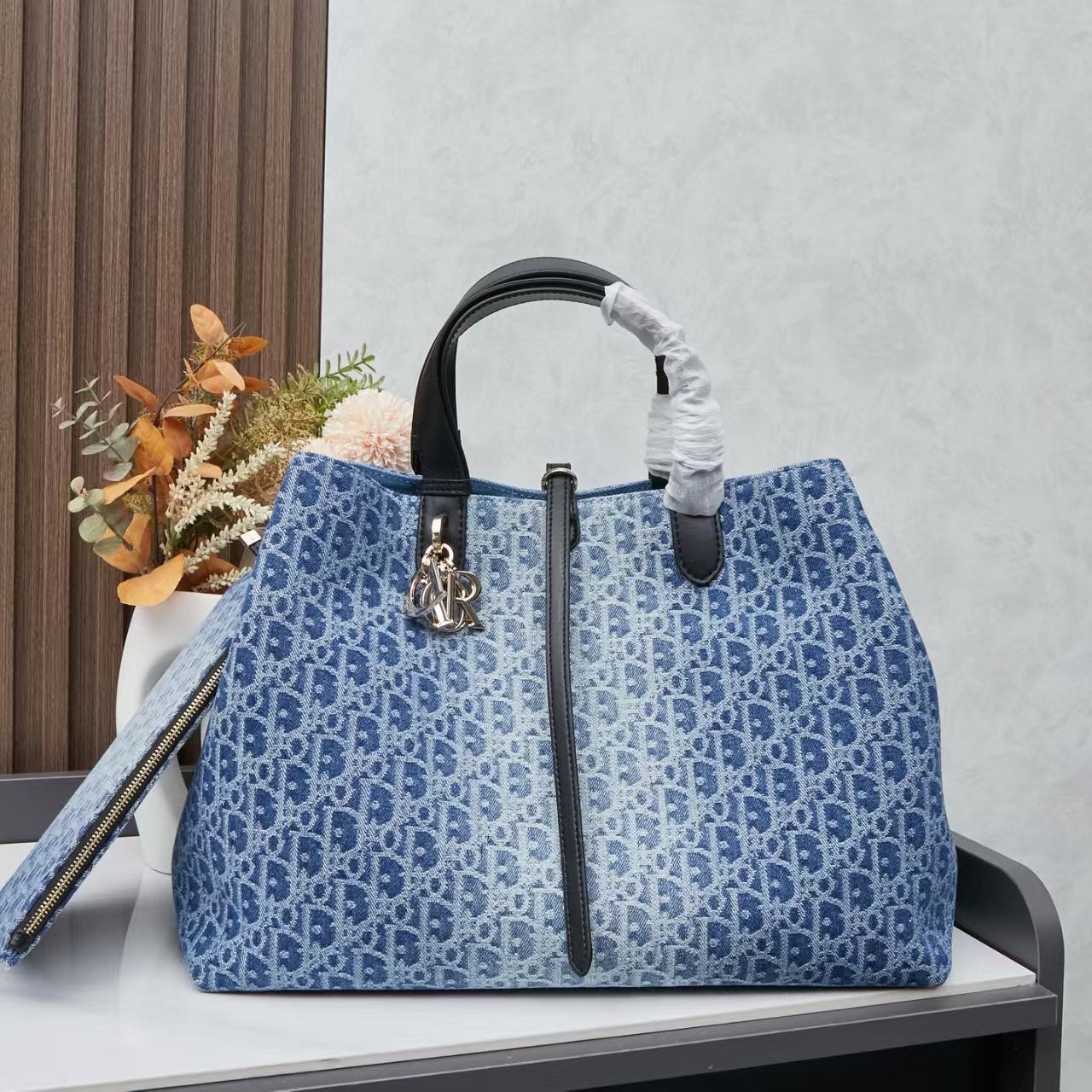 Toujours Oblique Medium Denim Bag