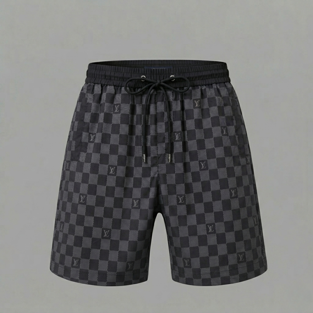 Badehose Damier Monogram Karbongrau